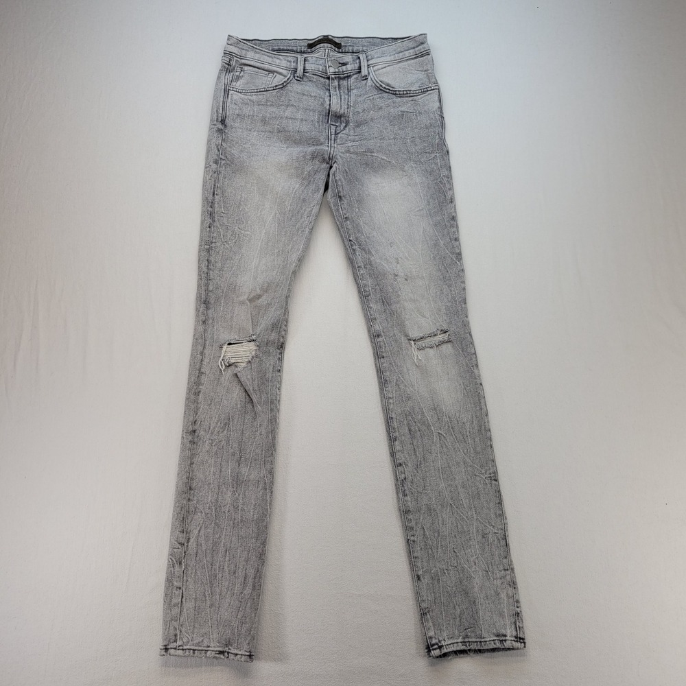 Joe's Jeans The Asher Mens 30x33 Gray Slim Fit Kinetic Light Wash‎ Stretch Denim
